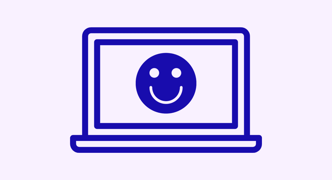 Smiling laptop